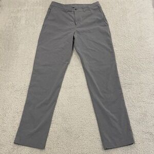 Lululemon ABC WovenAir Classic Fit Trouser Pants Mens 32 (31x31) Gray LM5AXYS